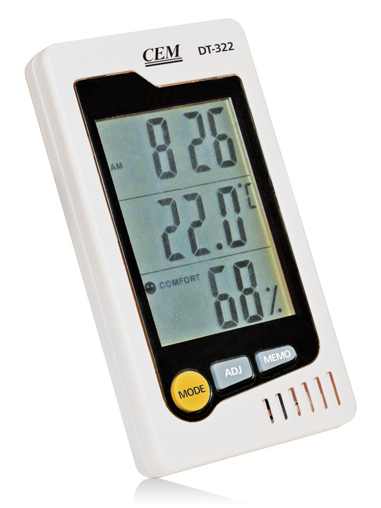 เครื่องวัดอุณหภูมิและความชื้น cem dt-322